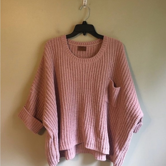 POL Size Small Soft Pink Lightweight Chenille Sweater - Picture 8 of 9